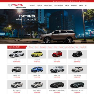  Theme wordpress bán xe Toyota 01