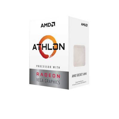Bộ VXL AMD Athlon 3000G - AM4 2x3.5GHz/4MB cache, 14nm, 35W, DDR4 2667Mhz, Radeon™ Vega 3 Graphics
